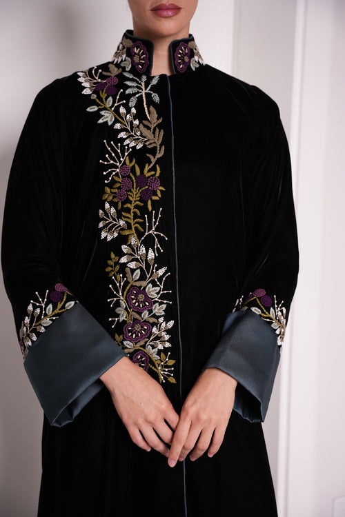 J19 black velvet dress