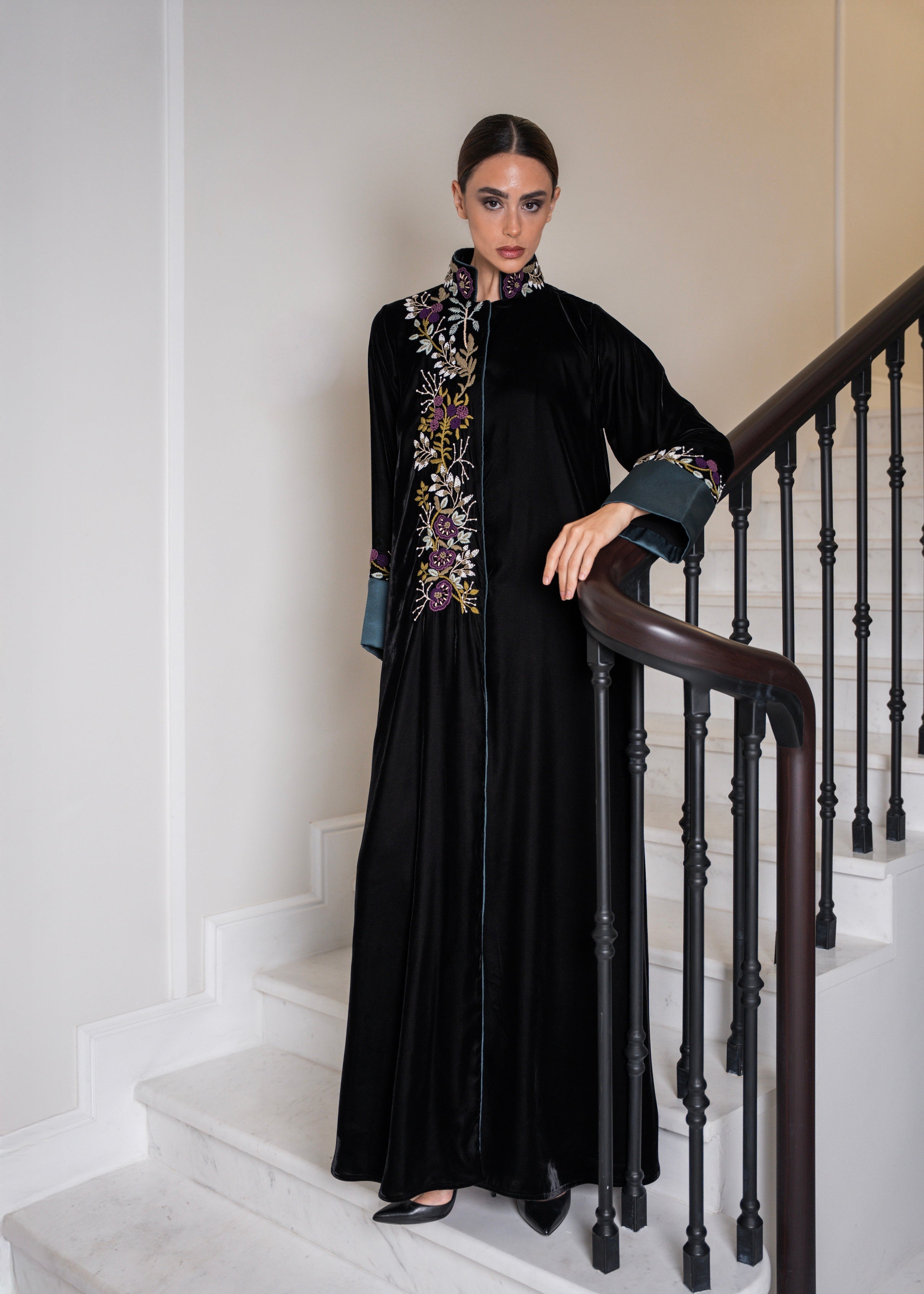 J19 black velvet dress