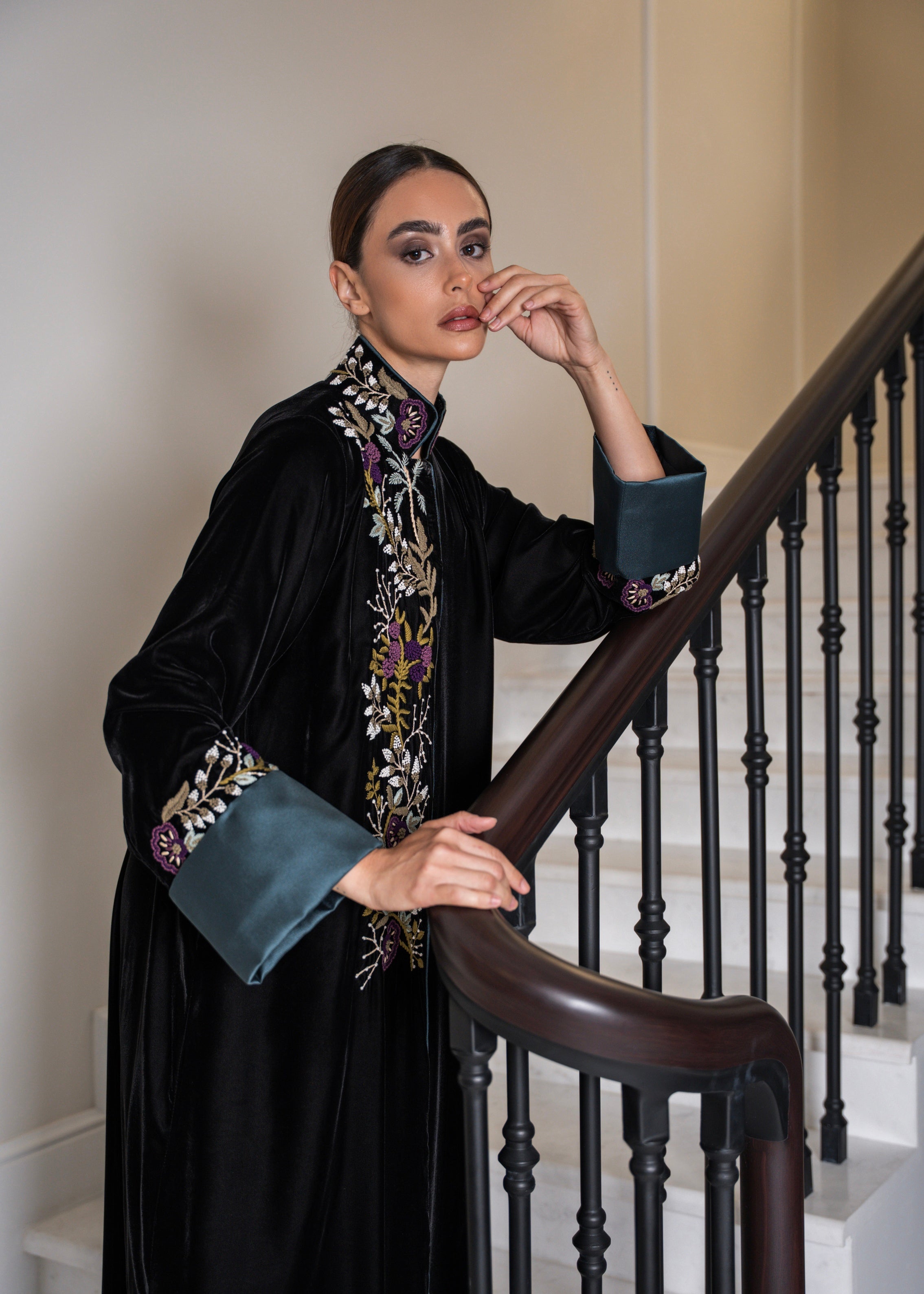 J19 black velvet dress