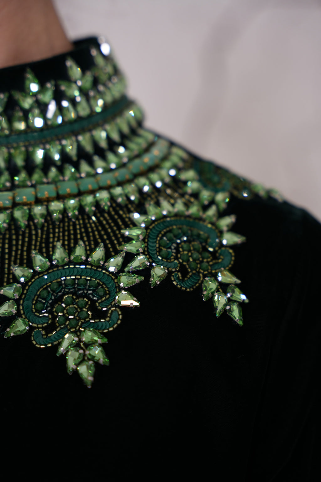 J21 green velvet dress